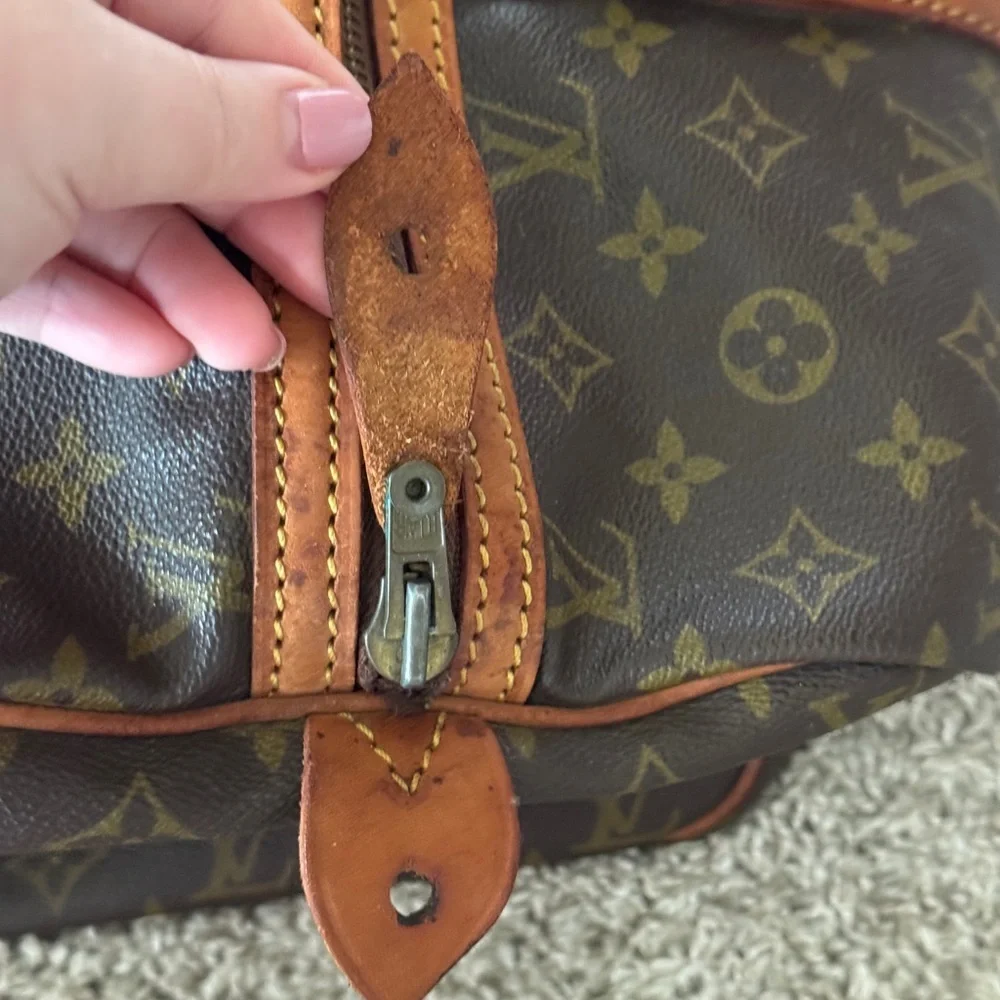 Louis Vuitton Sac Souple Travel Duffle 45 Brown Canvas, Leather Monogram GUC